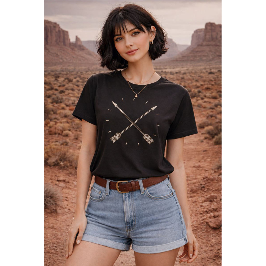 Crossed Arrows T-Shirt – Minimal Boho Outdoor & Adventure Graphic Tee