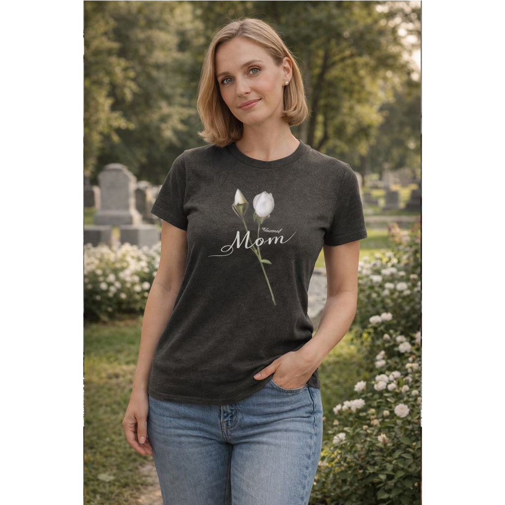 Mom Floral T-Shirt – Minimalist Women’s Cotton Graphic Tee