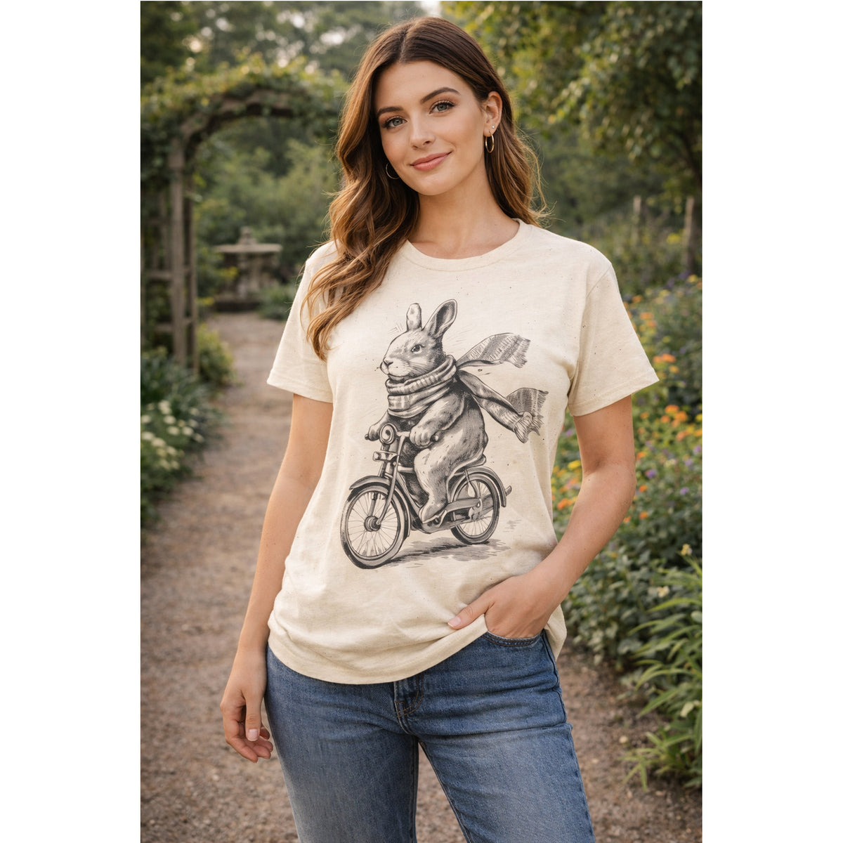 Bicycle Bunny T-Shirt – Funny Vintage Rabbit Graphic Tee
