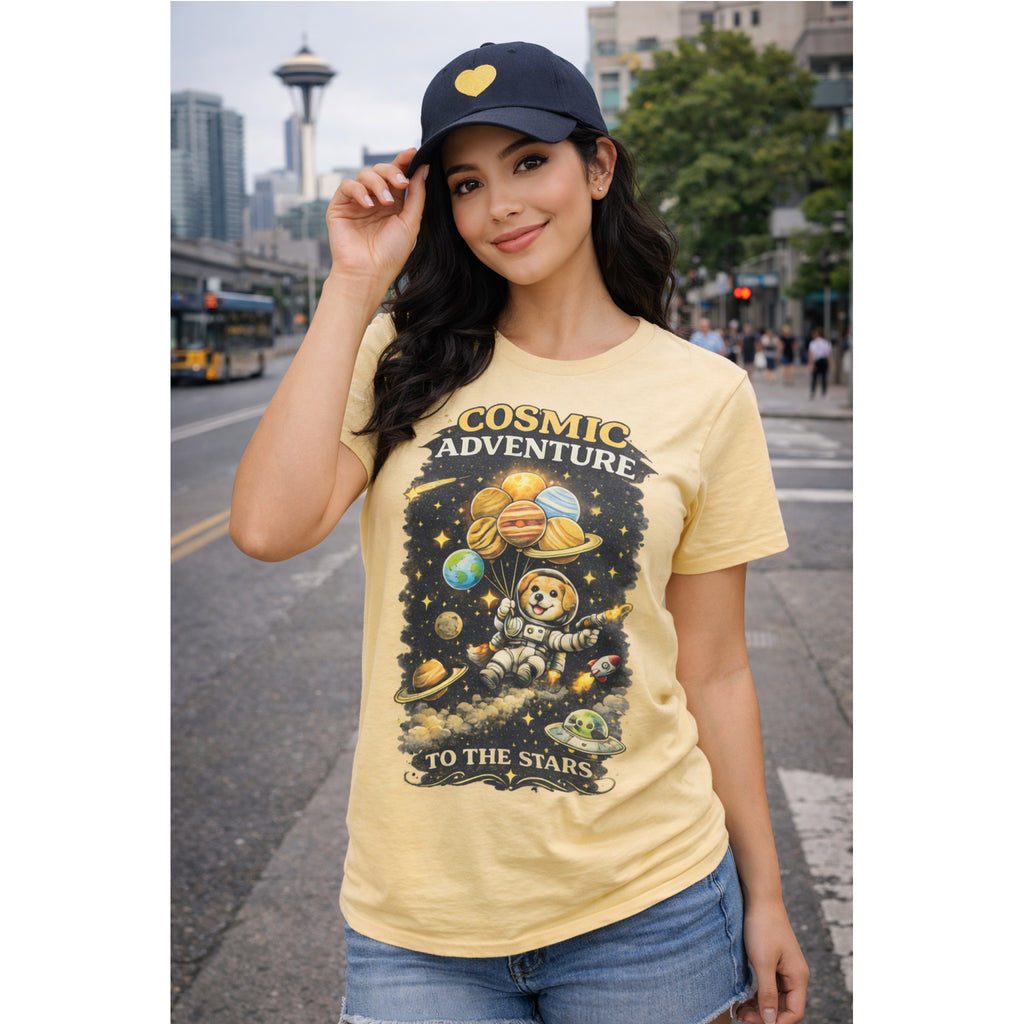 Astronaut Dog T-Shirt – Space Adventure Cosmic Graphic Tee