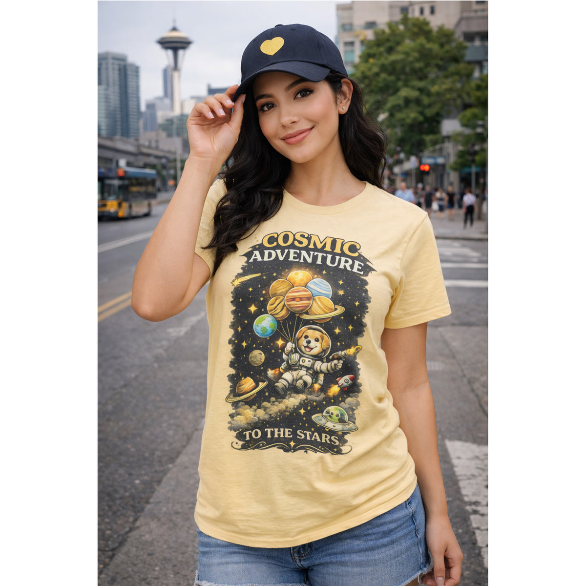 Astronaut Dog T-Shirt – Space Adventure Cosmic Graphic Tee