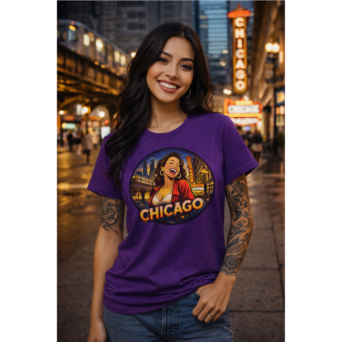 Chicago Skyline T-Shirt – Vintage Retro City Graphic Tee