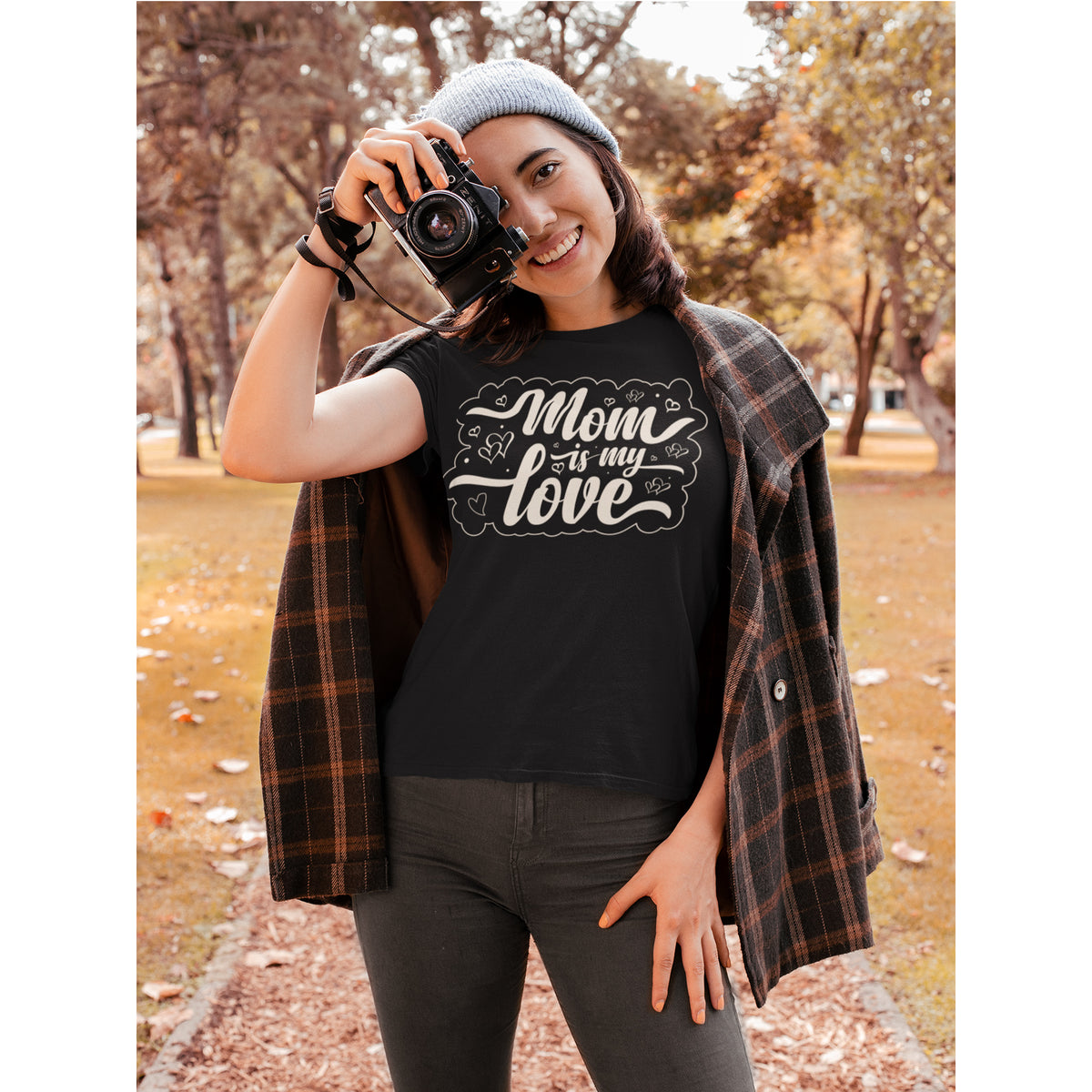 “Mom Is My Love” T-Shirt – Heart Graphic Mother’s Day Gift Tee