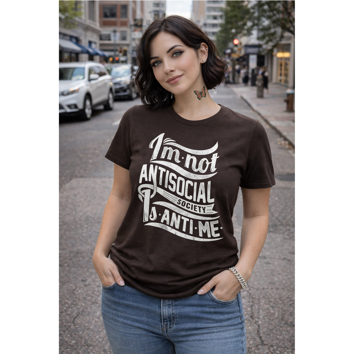 “I’m Not Antisocial, Society Is Anti-Me” T-Shirt – Funny Introvert Graphic Tee