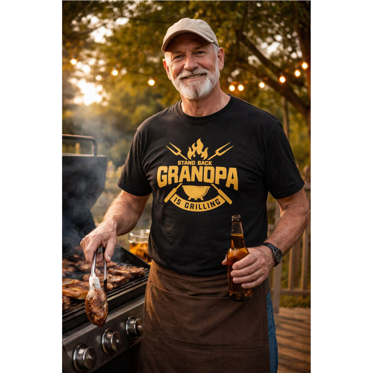 “Grandpa Is Grilling” T-Shirt – Funny BBQ & Grill Graphic Tee
