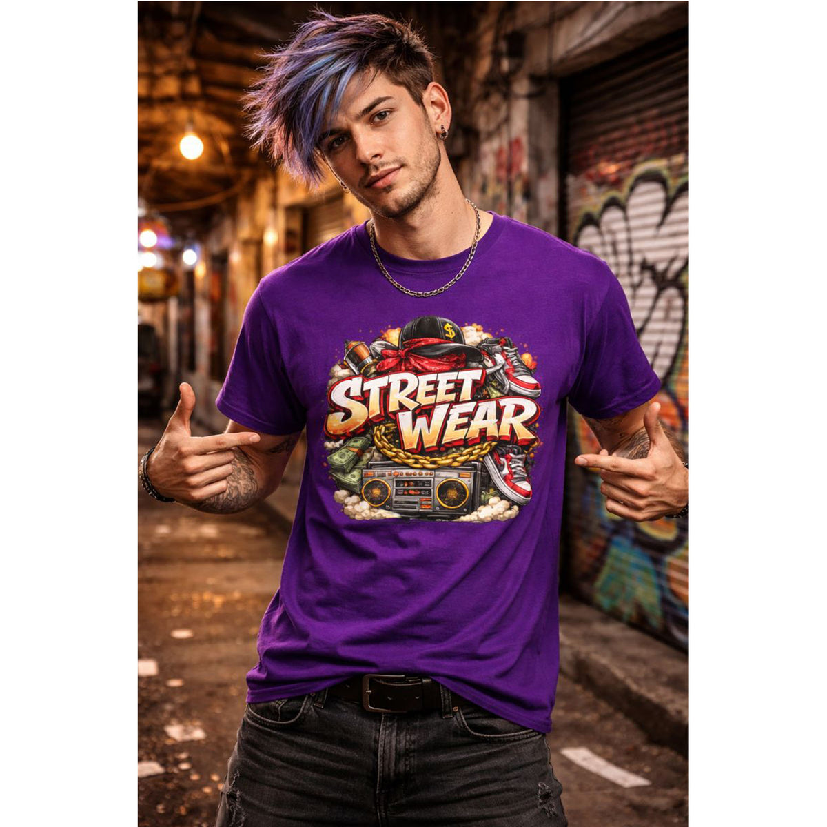 Urban Streetwear T-Shirt – Hip Hop City Graphic Tee