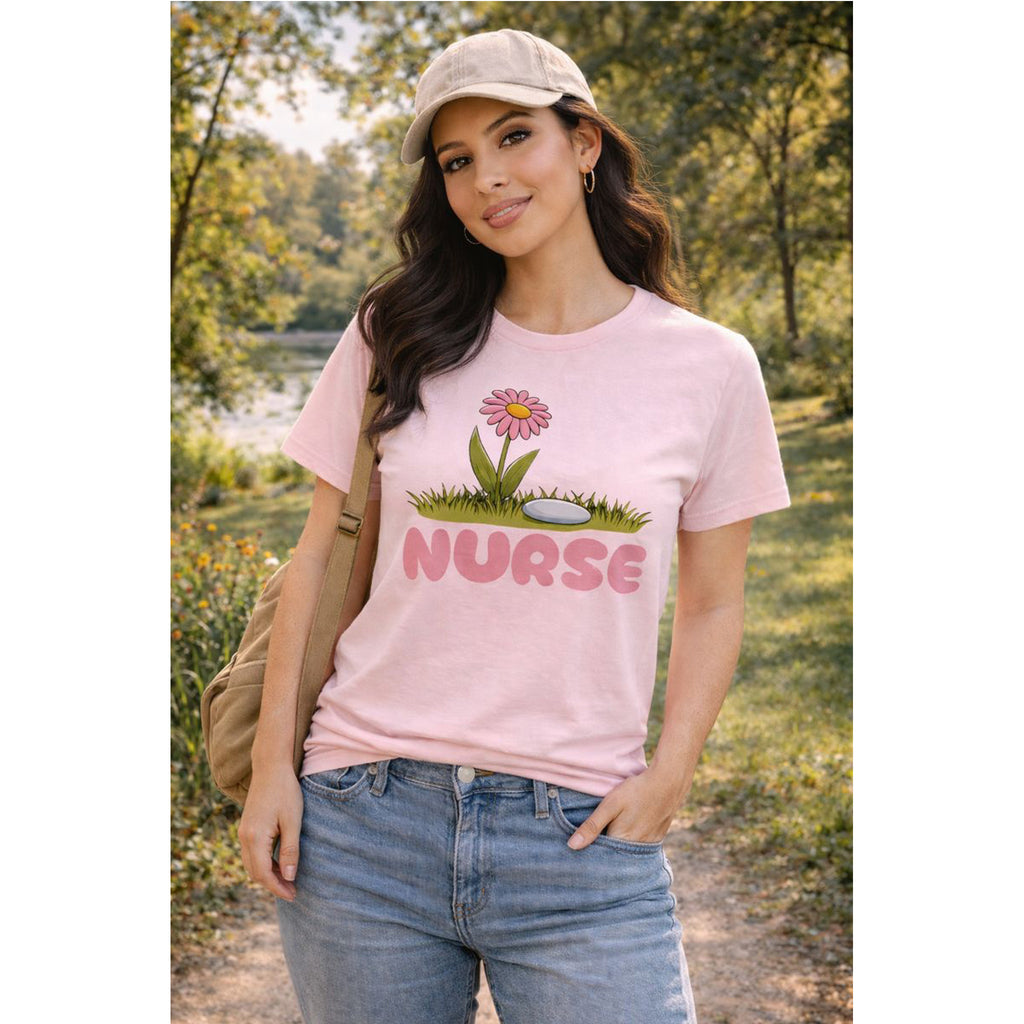 Nurse T-Shirt – Floral Nursing Graphic Tee