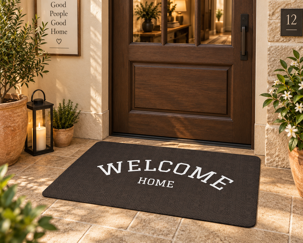 Welcome Home Doormat – Classic Black Entryway Mat
