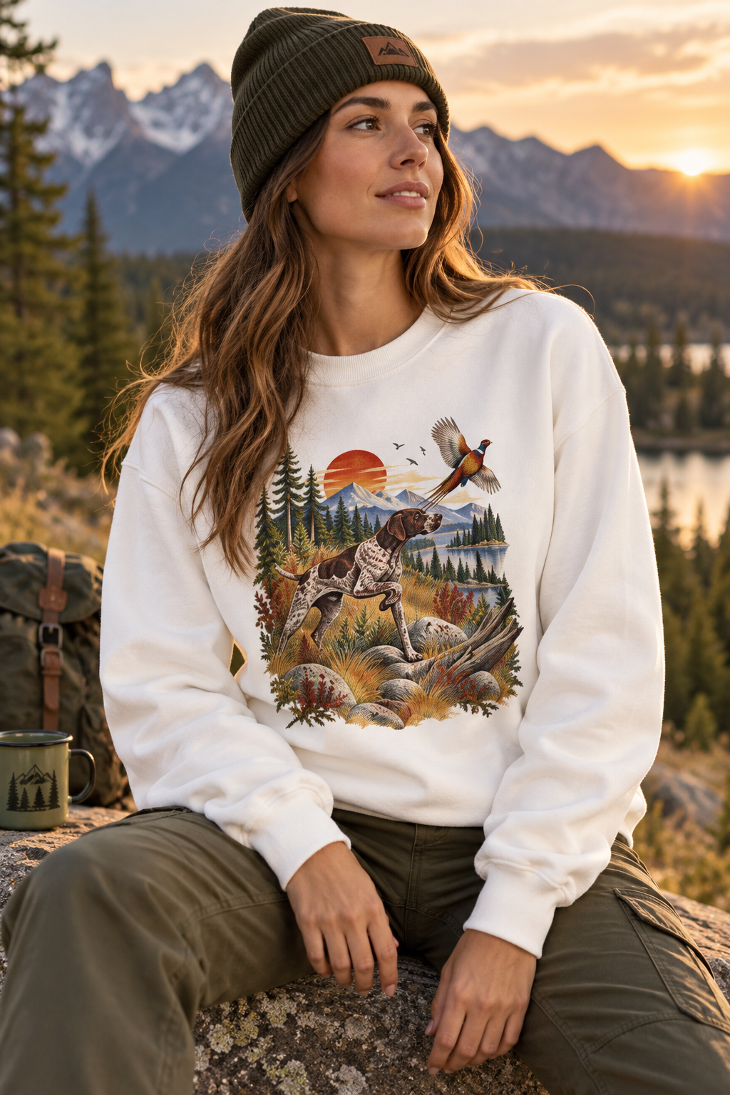Hunting Dog & Pheasant Sweatshirt – Outdoor Hunter Design