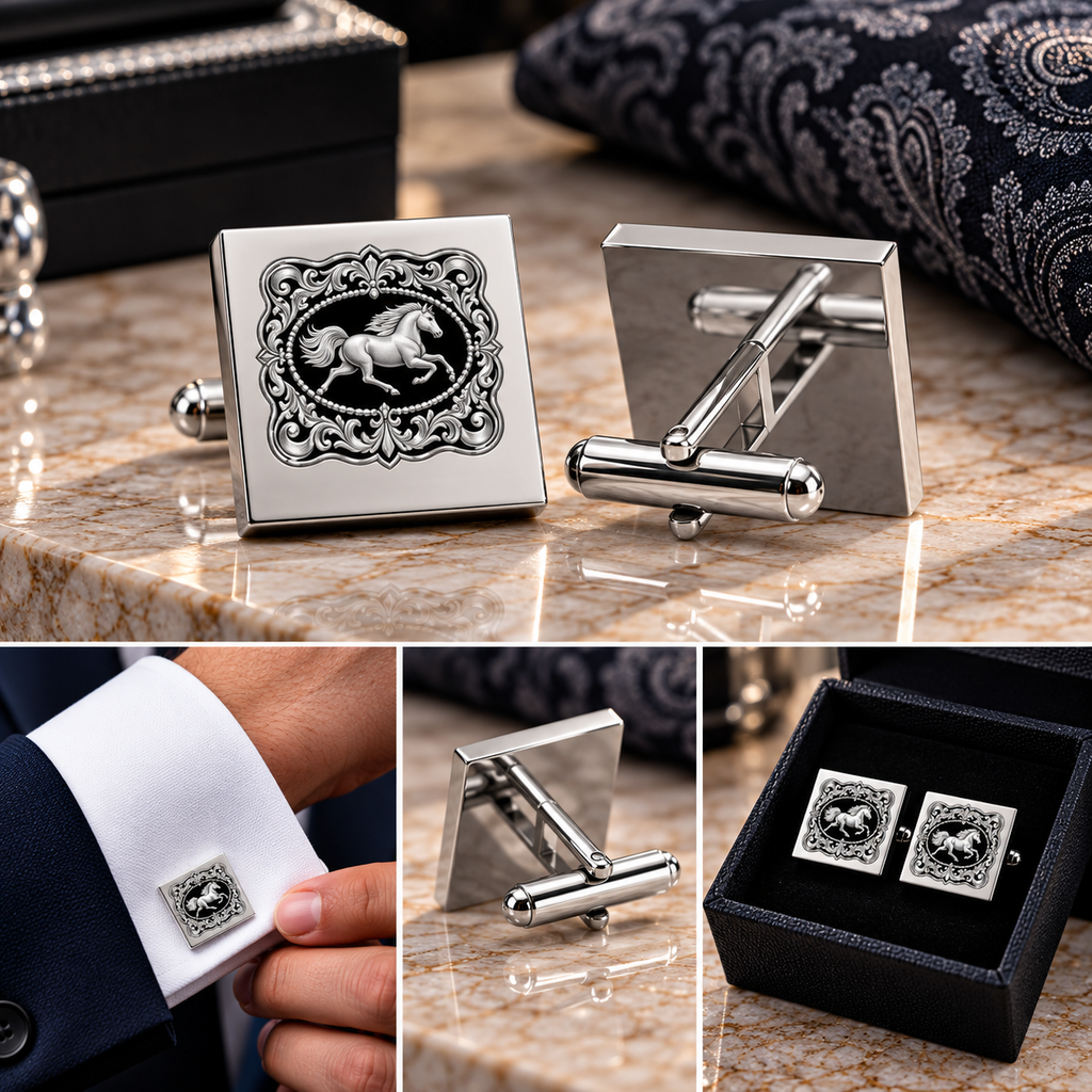 Horse Cufflinks – Equestrian Western Cufflinks for Men