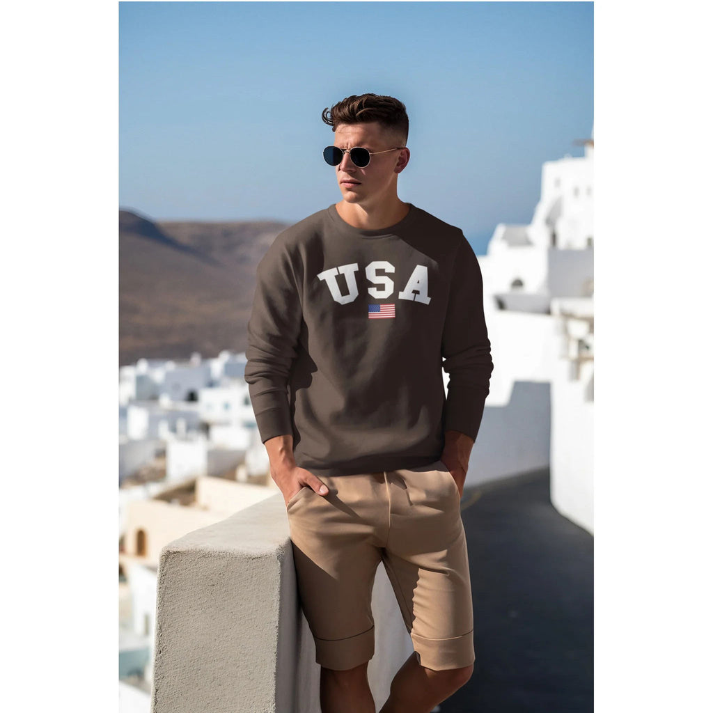 USA Heritage Sweatshirt – Classic American Flag Graphic