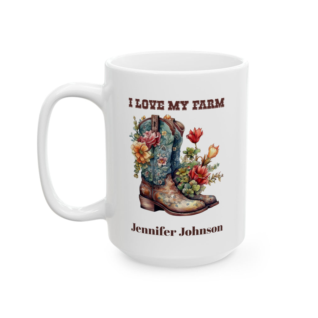 Personalized Farm Mug with Name – Western Farmhouse Gift