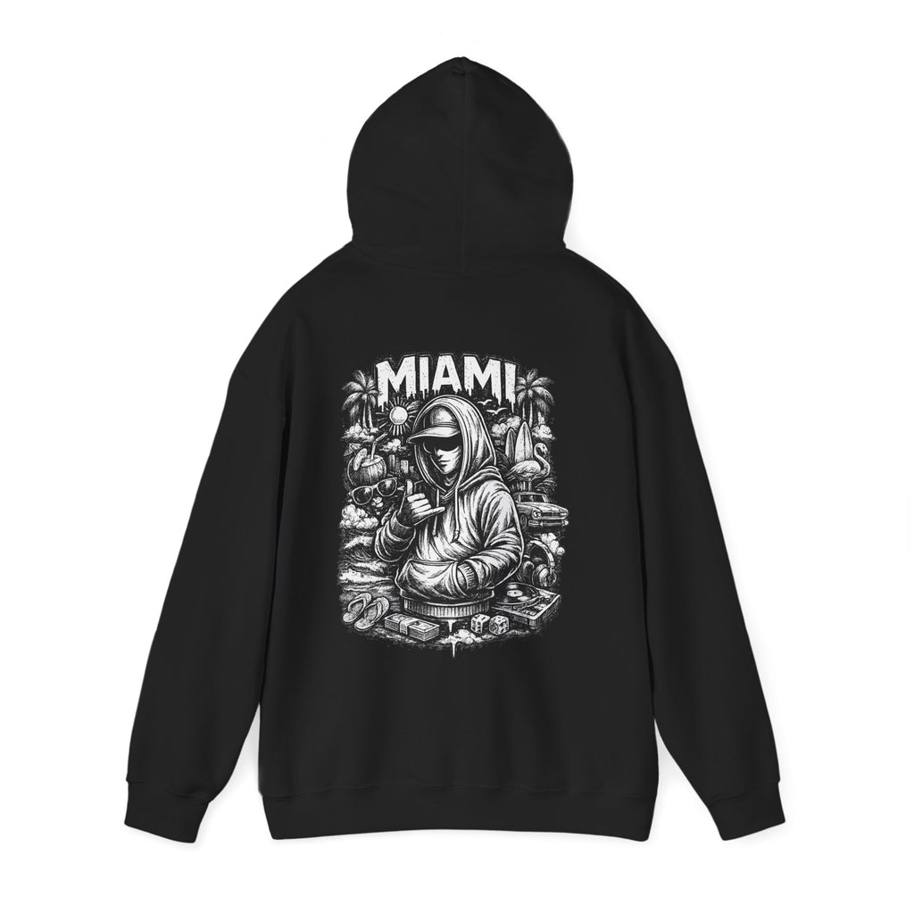 Miami Hoodie Streetwear Graphic Sweatshirt Urban Style Pullover Hip Hop Hoodie Gift for Men