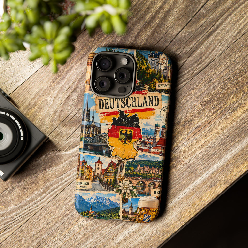 Germany Travel Collage Phone Case – Vintage German Tough Case