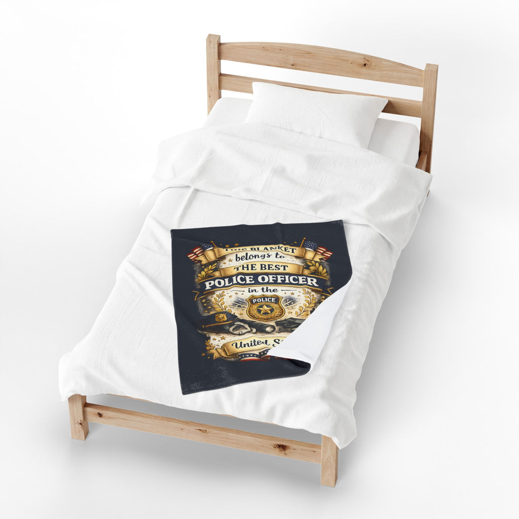 Best Police Officer Blanket  Gift for Police Officer  Patriotic Law Enforcement Throw  USA Officer Appreciation Gift