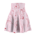 Pink Floral Skater Skirt – Delicate Botanical Design