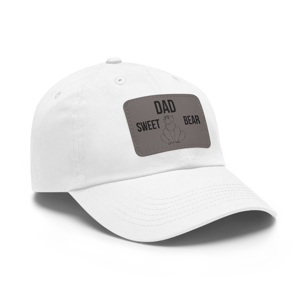 Dad Sweet Bear Leather Patch Hat – Father’s Day Dad Gift Baseball Cap