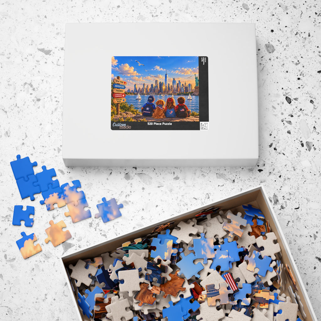 New York City USA Puzzle – Statue of Liberty Jigsaw Puzzle (110, 252, 520, 1014-piece)