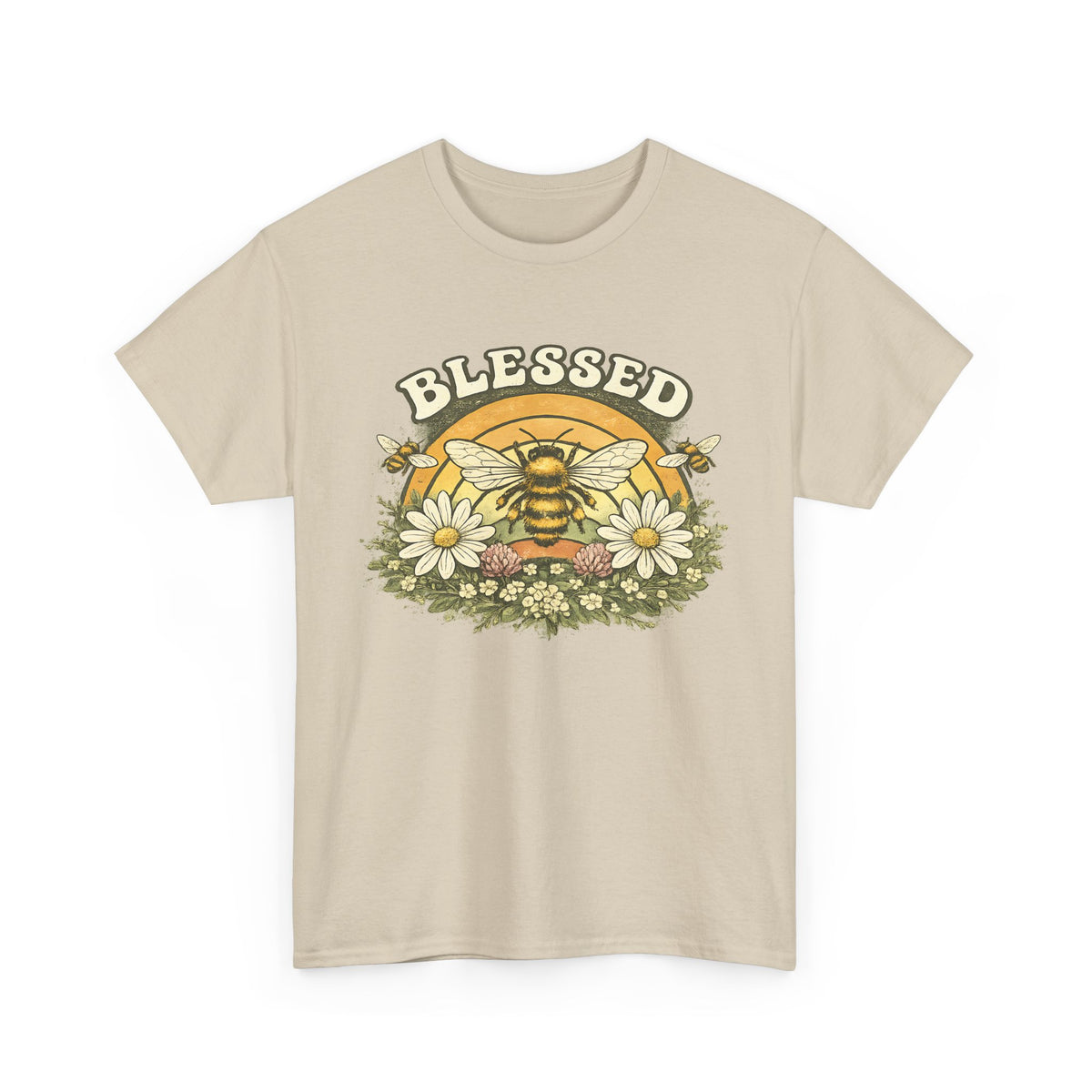 Blessed Bee T-Shirt – Christian Faith & Floral Bee Graphic Tee