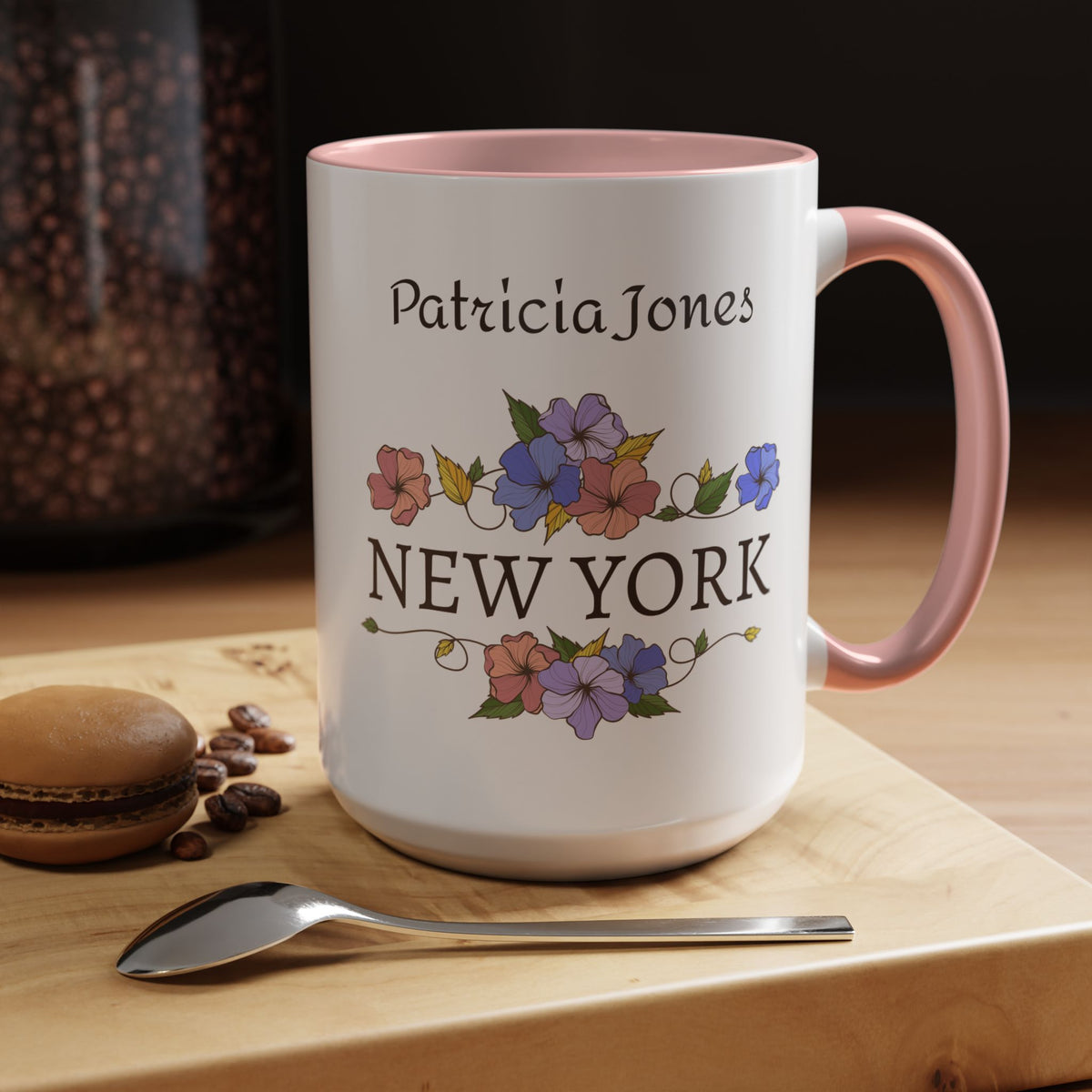 Personalized New York Mug with Name – Floral NYC Gift