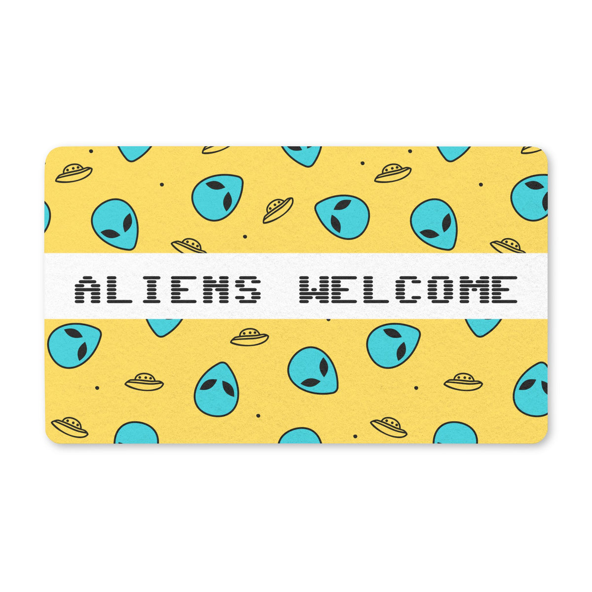 Aliens Welcome Doormat – Fun UFO & Alien Entryway Mat