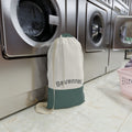 Personalized Laundry Bag | Custom Canvas Drawstring Laundry Bag | Large Reusable Laundry Sack