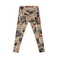 Vintage Americana Leggings – USA Newspaper Collage Print