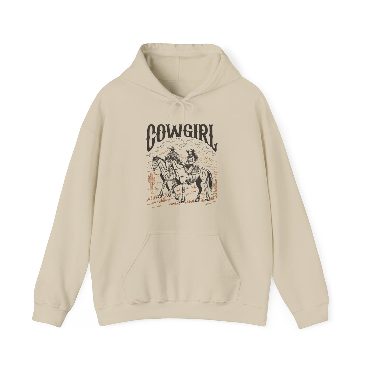 Cowgirl Horse Hoodie  Vintage Western Graphic Sweatshirt