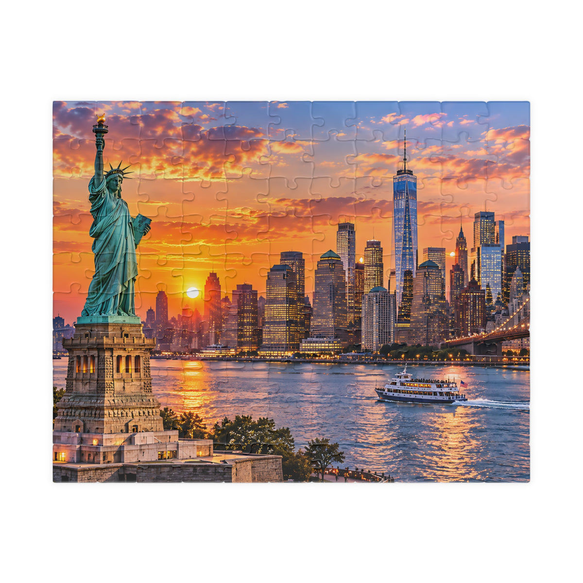 New York City Puzzle – Statue of Liberty & Manhattan Skyline (110/252/520/1014 pcs)