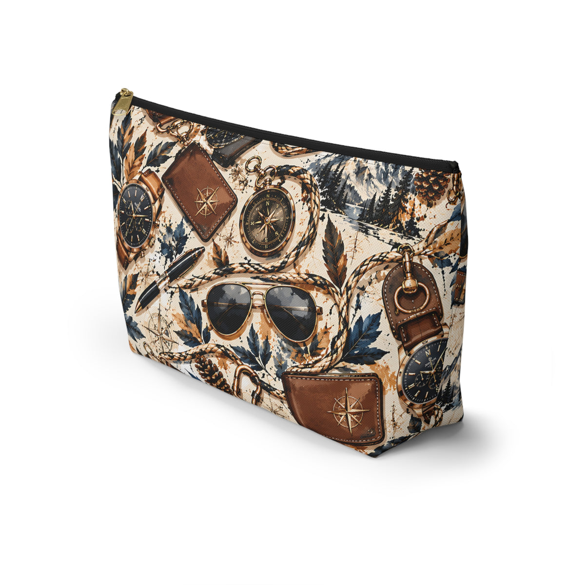 Explorer Adventure Pouch – Vintage Travel & Outdoor Print