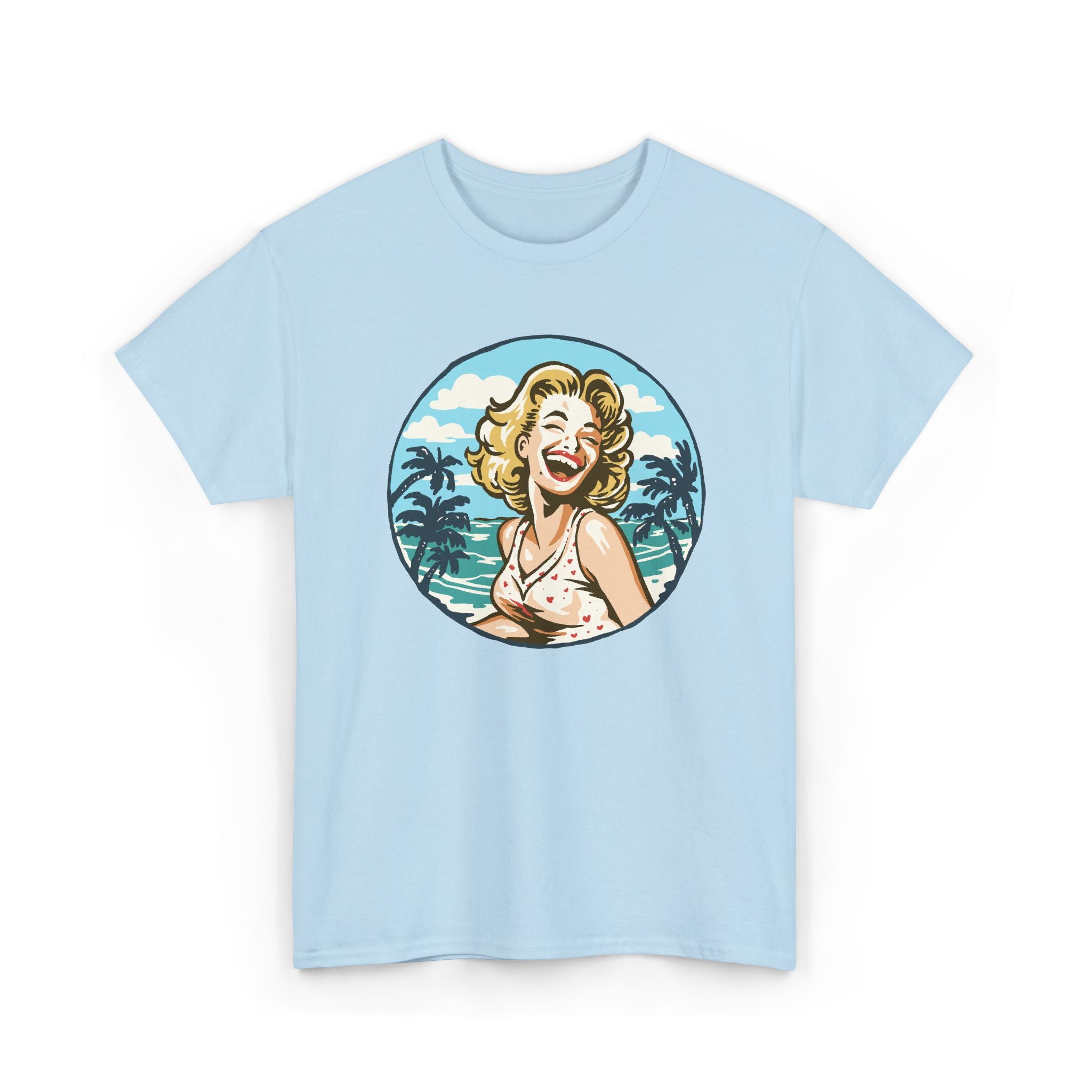Vintage Beach Girl Graphic T-Shirt | Retro Summer Style Tee – Bamerix