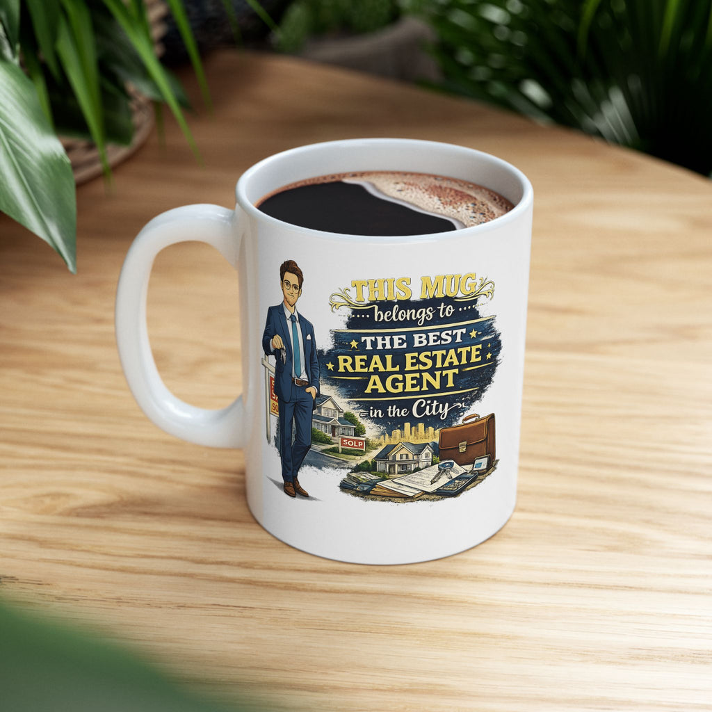 Best Real Estate Agent Mug This Mug Belongs To The Best Realtor in the City, Real Estate Gift Coffee Mug