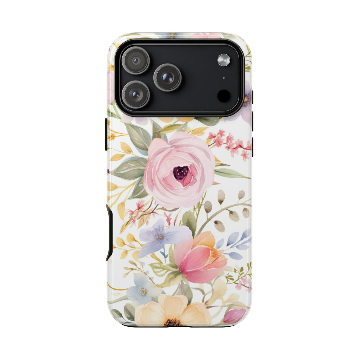 Pastel Floral Tough Phone Case – Watercolor Flower Design