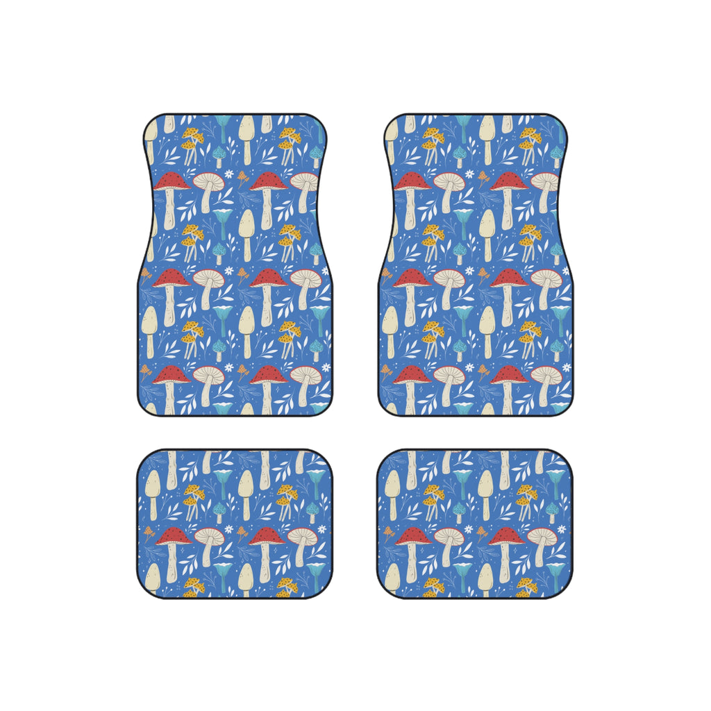Mushroom Car Floor Mats – Colorful 4-Piece Set