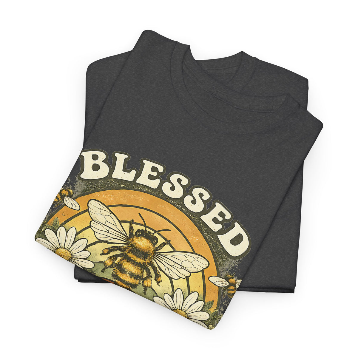 Blessed Bee T-Shirt – Christian Faith & Floral Bee Graphic Tee