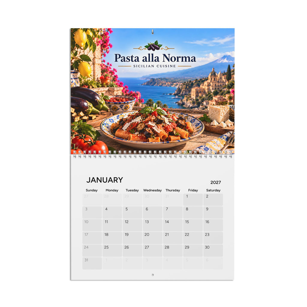 Sicily 2027 Wall Calendar – Sicilian Food & Culture