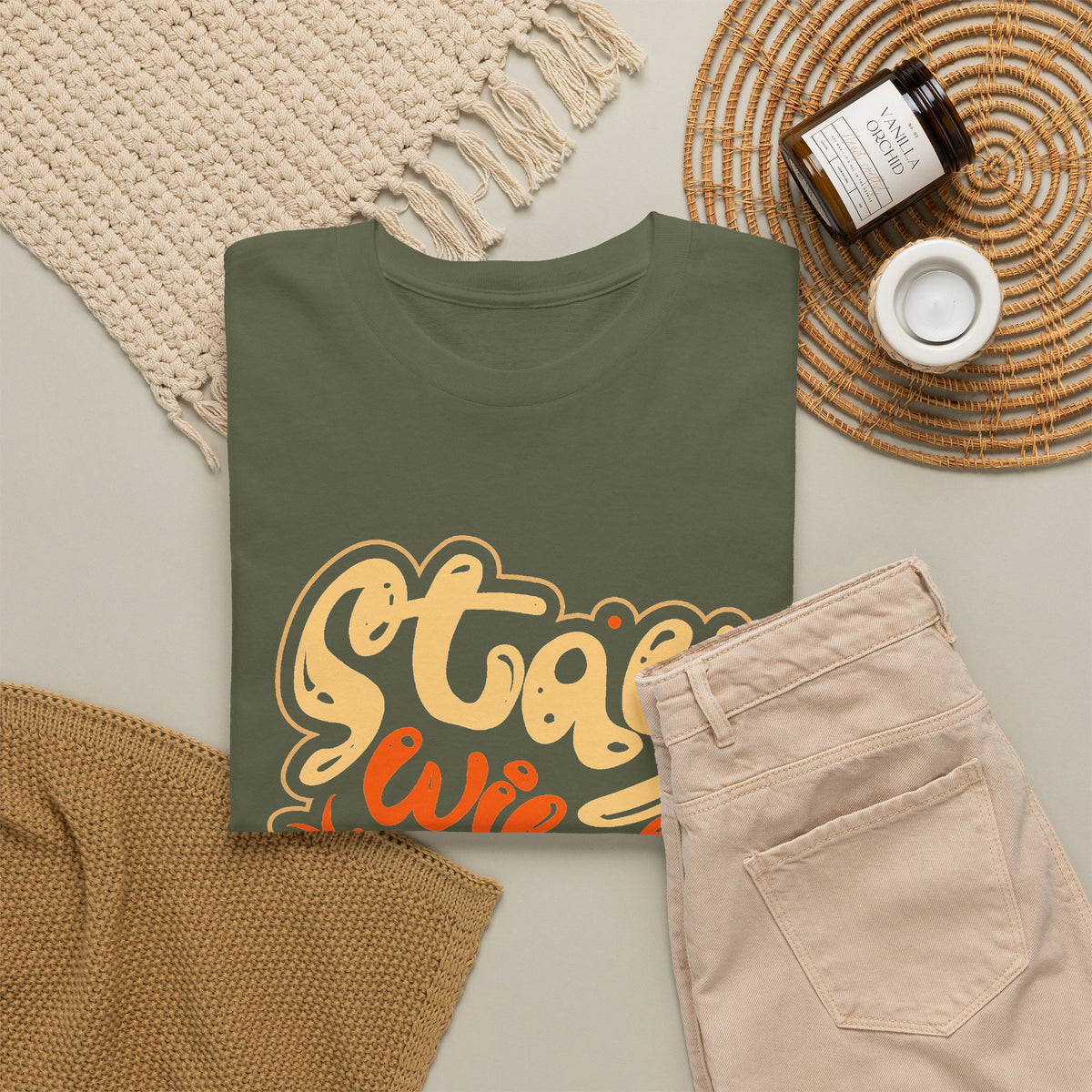 “Stay Wild and Free” T-Shirt – Boho Nature Graphic Tee