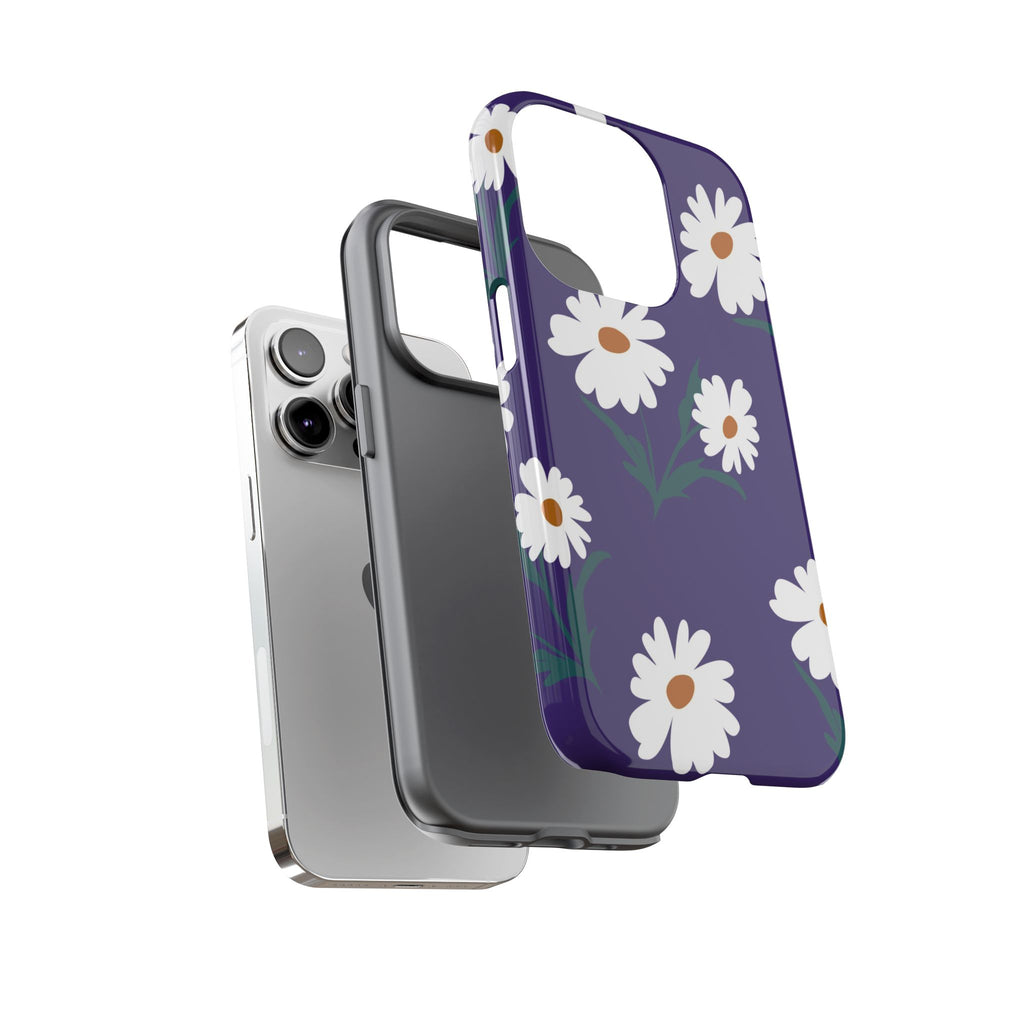Purple Daisy Tough Phone Case – Floral Flower Design