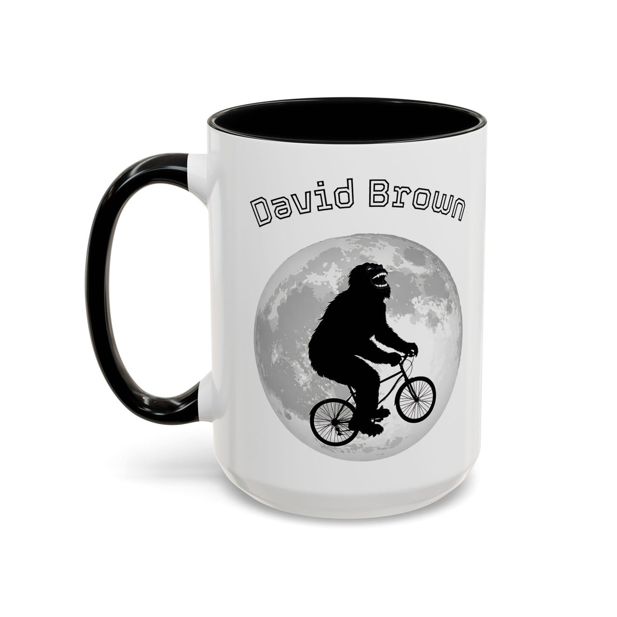 Personalized Bigfoot Mug with Name – Funny Sasquatch Bicycle Gift