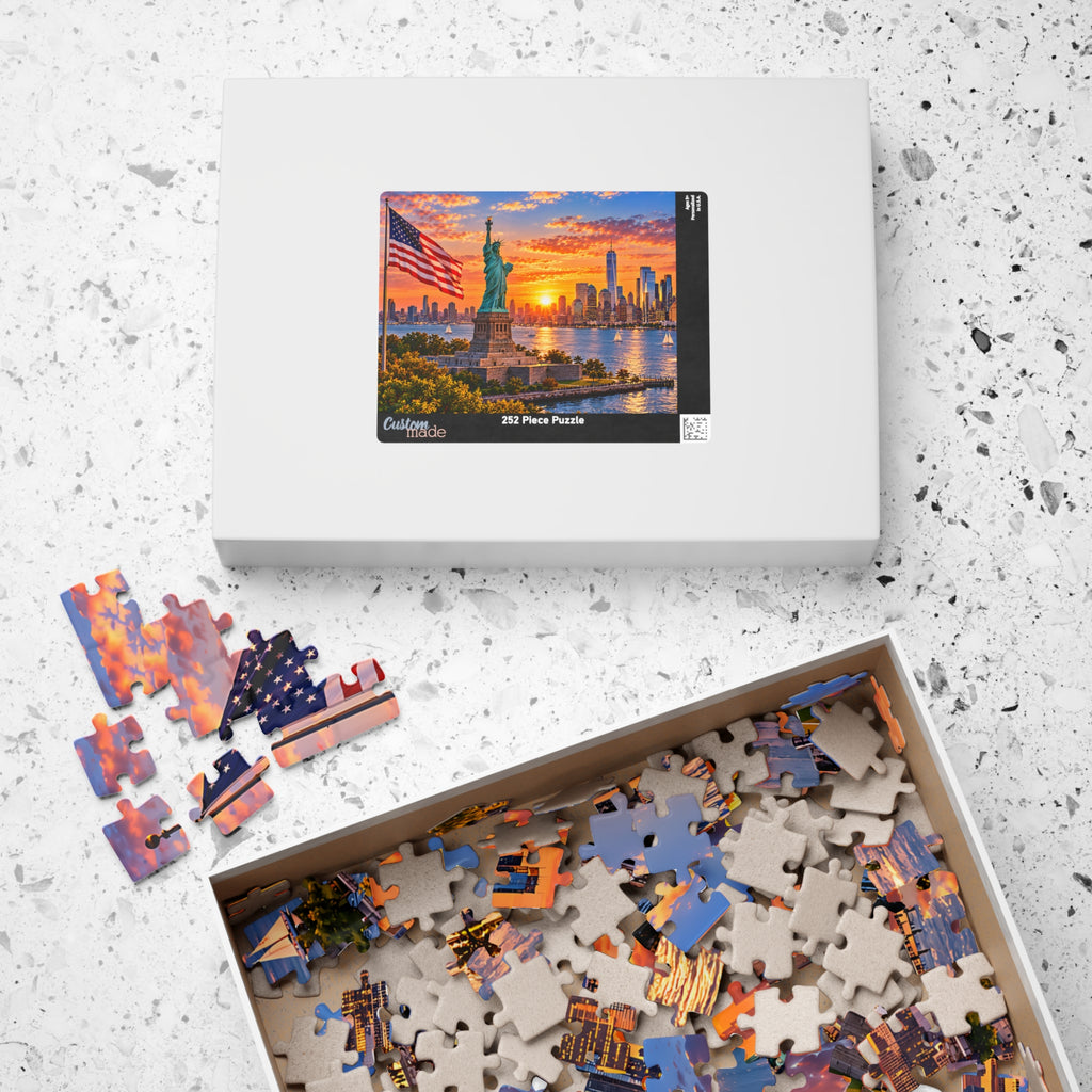 New York City USA Puzzle – Statue of Liberty Jigsaw Puzzle (110, 252, 520, 1014-piece)