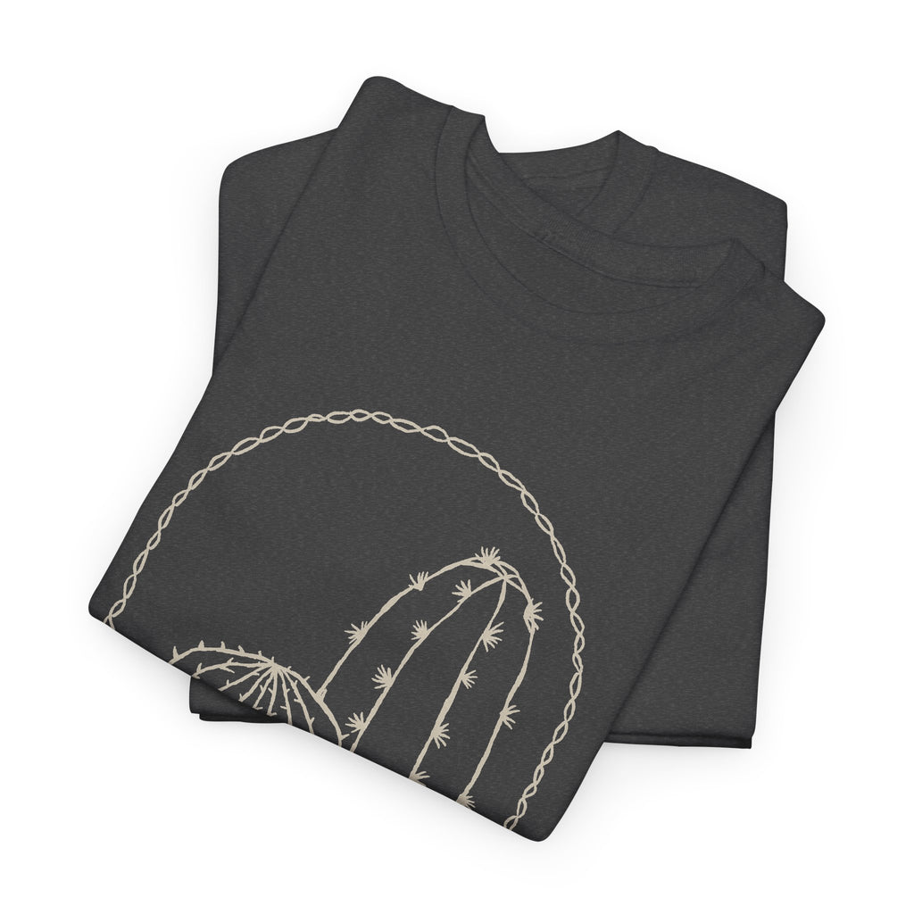 Minimal Cactus T-Shirt – Desert Line Art Unisex Graphic Tee