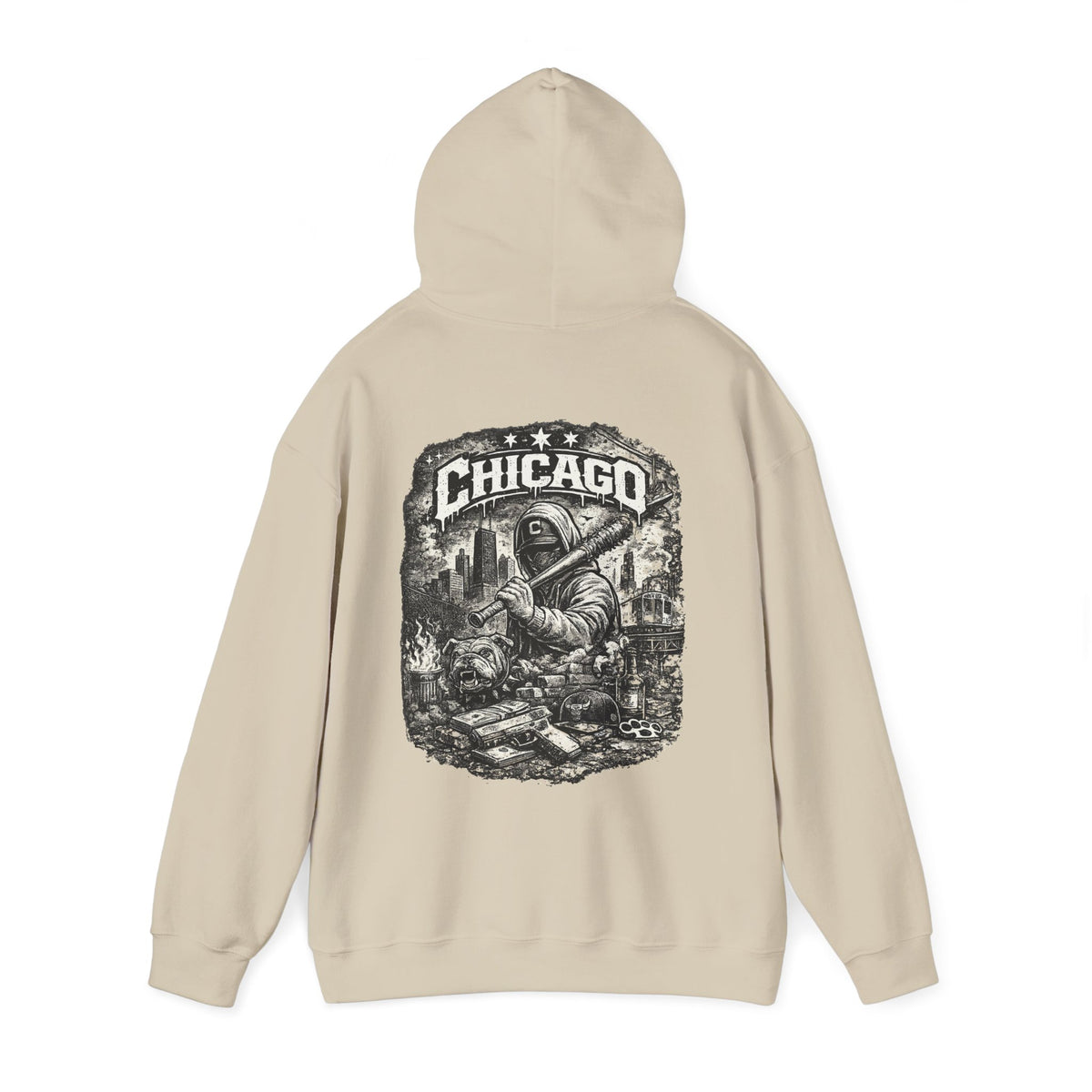 Chicago Streetwear Hoodie Graphic Hooded Sweatshirt