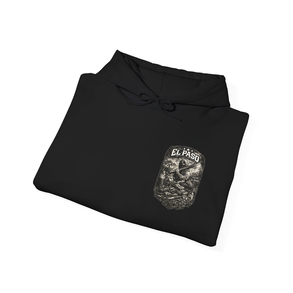 El Paso Hoodie Texas Border Streetwear, Dark Western Graphic Hoodie, Urban Unisex Sweatshirt