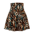 Western Cowgirl Skater Skirt – Horseshoe & Floral Pattern