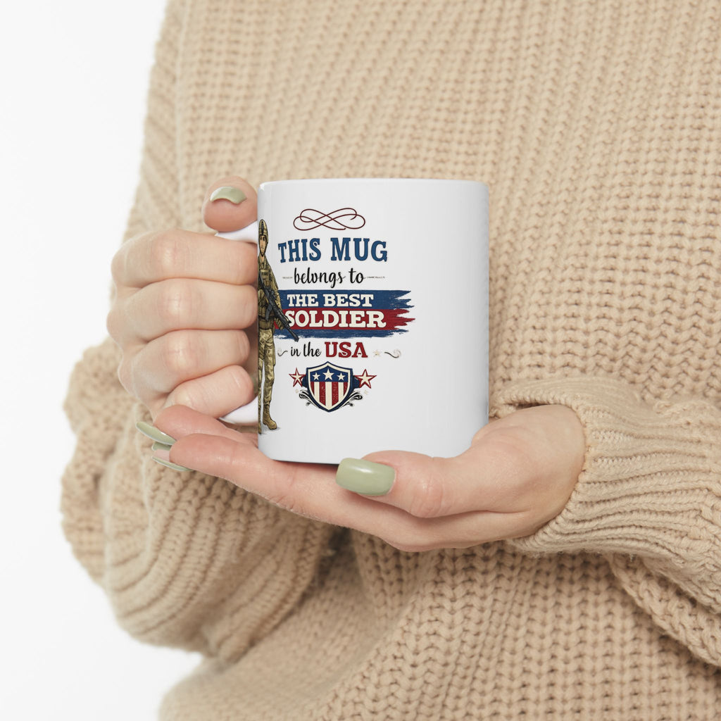 Best Soldier Mug  This Mug Belongs To The Best Soldier in the USA, Military Gift Coffee Mug, Veteran Cup