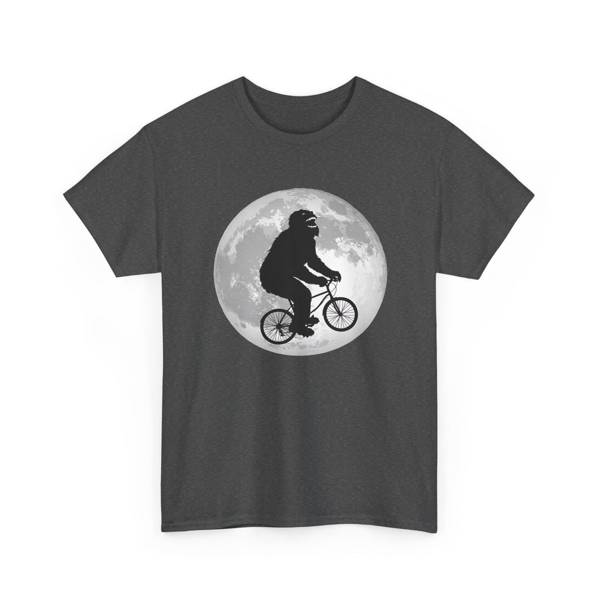 Bigfoot Bicycle T-Shirt – Moon & Nature Adventure Graphic Tee
