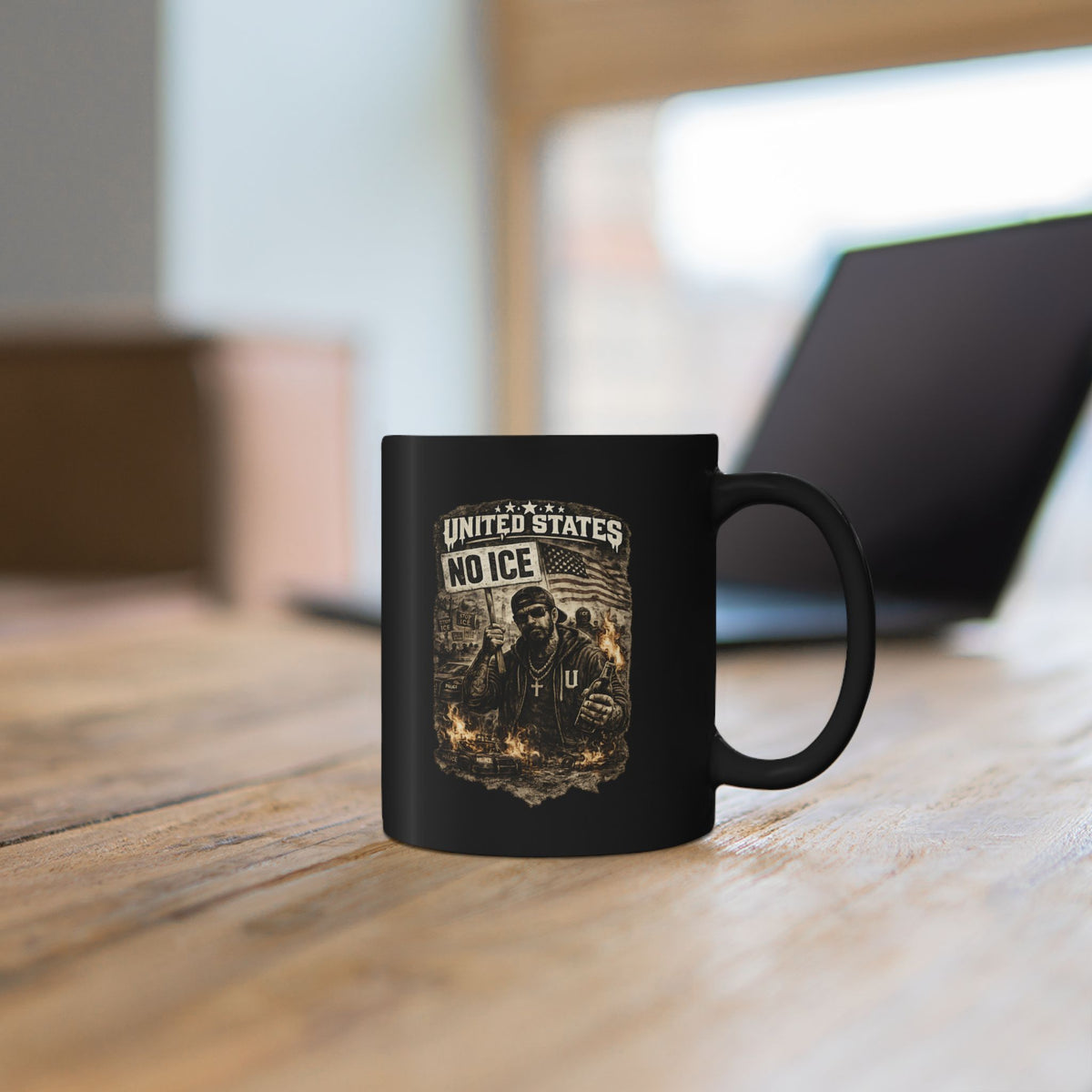 United States No ICE Mug Political Protest Coffee Cup Activist Statement Gift