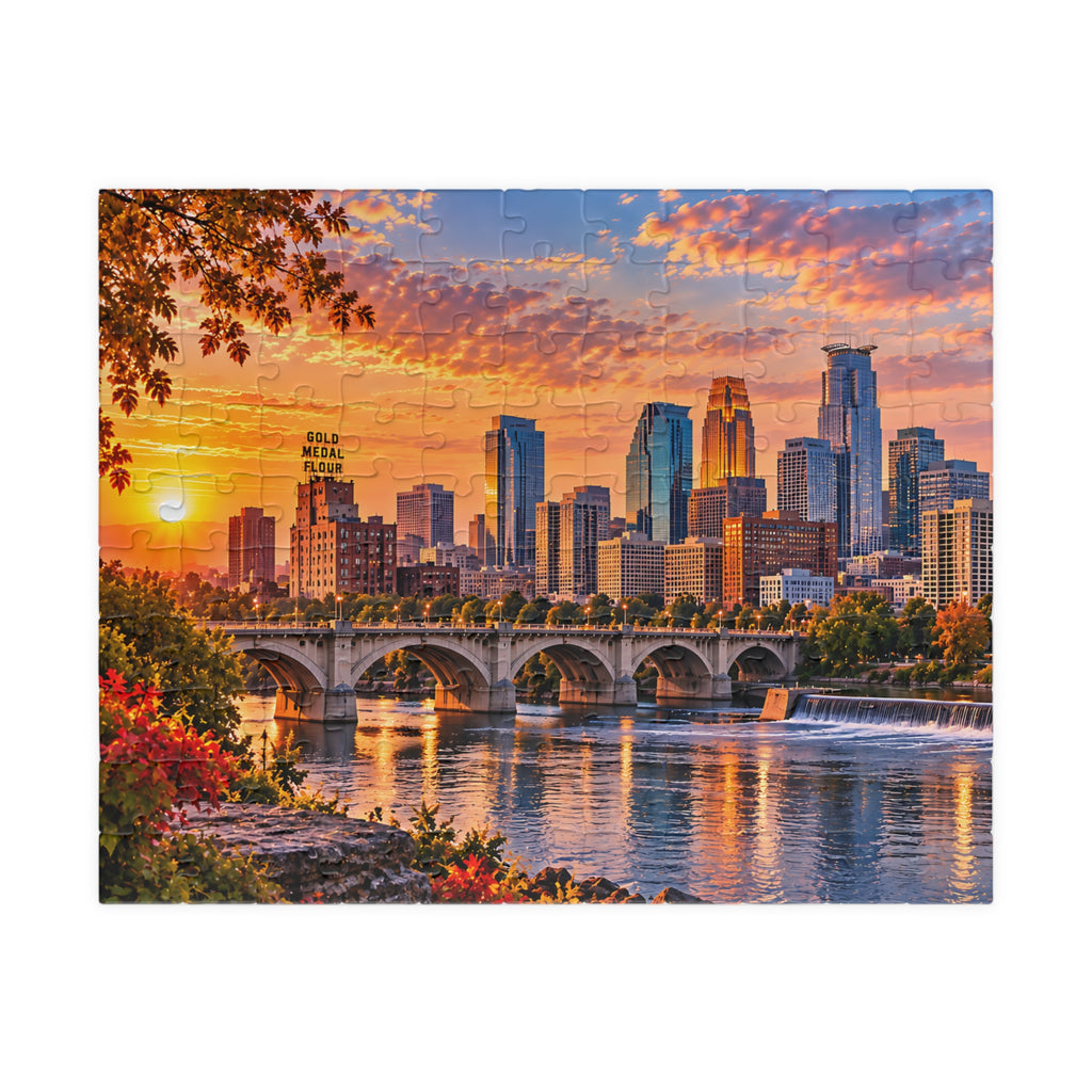 Minneapolis Minnesota Puzzle – City Skyline Jigsaw Puzzle (110, 252, 520, 1014-piece)