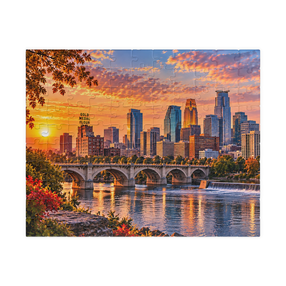 Minneapolis Minnesota Puzzle – City Skyline Jigsaw Puzzle (110, 252, 520, 1014-piece)