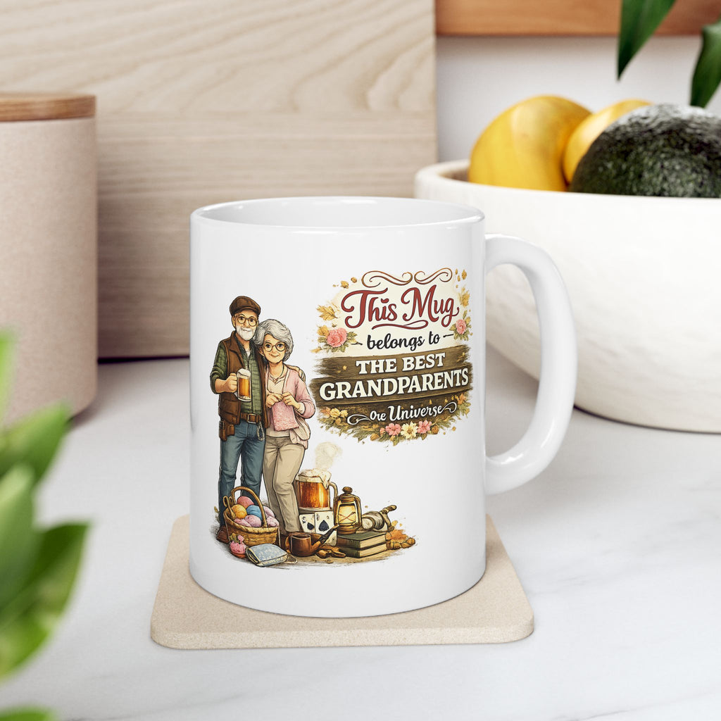 Best Grandparents Mug This Mug Belongs To The Best Grandparents in the Universe, Grandparents Coffee Mug Gift